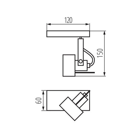 WANDLAMP PLAFONDLAMP SONDA WIT 230V GU10 