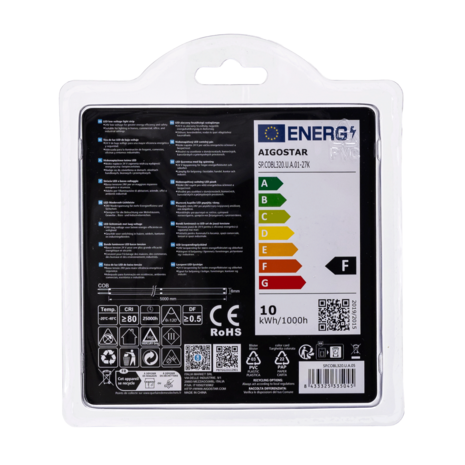 COB LED STRIP 24V/DC 10W/M. 1100LM/M. 4000K NEUTRAAL WIT 