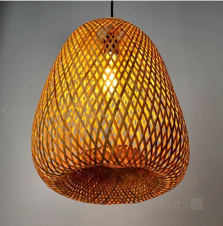 HANGLAMP BEIRUT GEVLOCHTEN BAMBOE 230V E27 