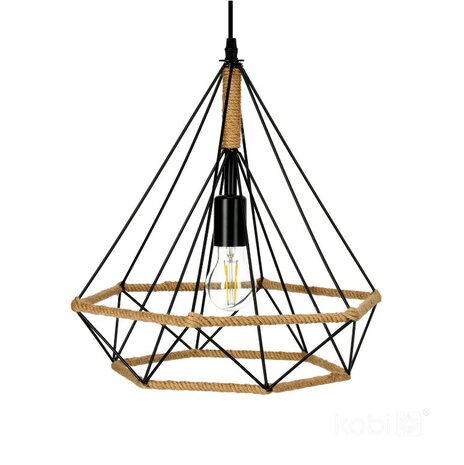 HANGLAMP VIENNA JUTE/METAAL 230V E27 