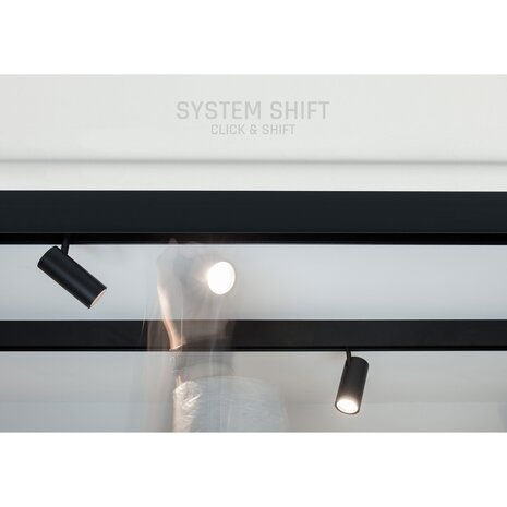 SYSTEM SHIFT BASIC SPOT BLACK 48V 10W 1100LM 3000K