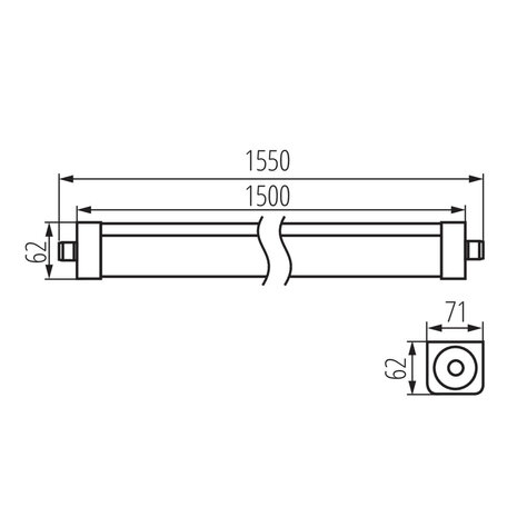 LED BATTEN TP STRONG 150-CM IK08 IP65 230V 90W 12.000LM 4000K