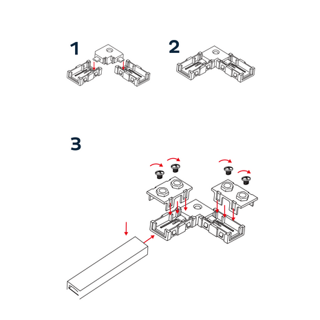 SET 2-STUKS L-CONNECTOR 8-MM 230V SMD LED STRIP 