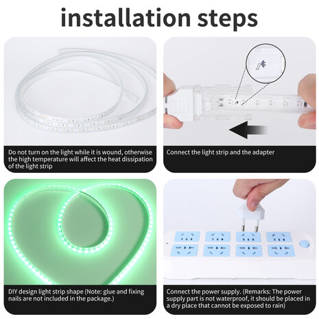 SMD LED STRIP 230V 7W/M. 120-LEDS/M. GROEN 50-METER ROL