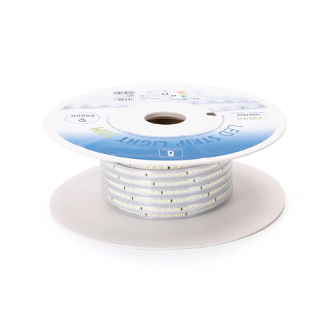 SMD LED STRIP 230V 7W/M. 500LM/M. 6500K 50-METER ROL