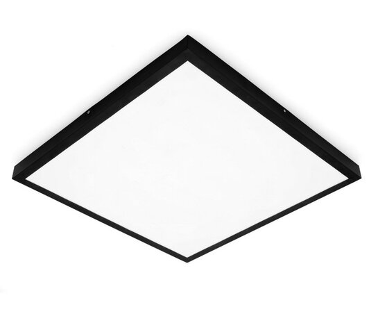 LED PANEEL PLAFONDLAMP FLAT 60X60CM ZWART 36W 3960LM 4000K 