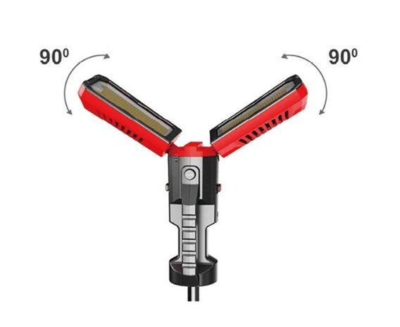 PRO LED WERKLAMP OP STATIEF INKLAPBAAR 230V 2 X 50W 10.000LM