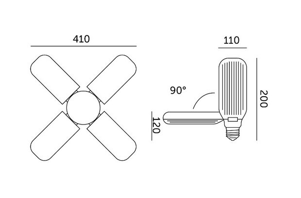 LED PLANTENLAMP PLANTY E27 40W VOLSPECTRUM GROEILAMP