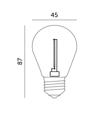 LED ST14 GLOEILAMP PLASTIC 230V E27 1W 50LM 2700K  