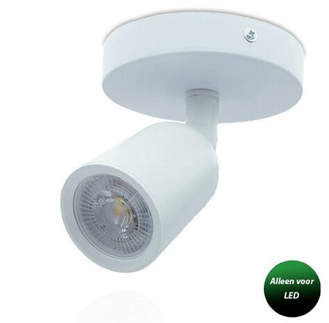 WAND- PLAFONDLAMP LOCASTE-1 WIT OF ZWART IP22 230V GU10 