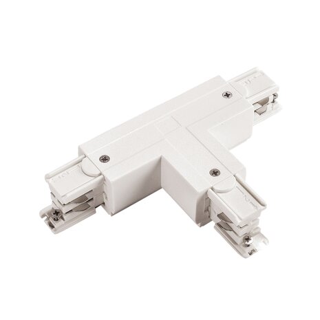 T-CONNECTOR LINKS-2 VOOR 3-FASE RAILS WIT OF ZWART