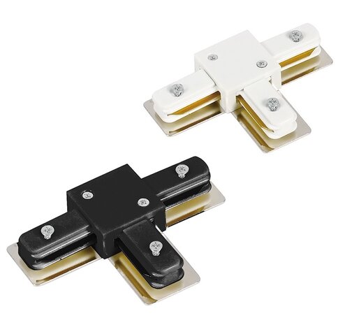 T-CONNECTOR VOOR 1-FASE RAILS WIT OF ZWART