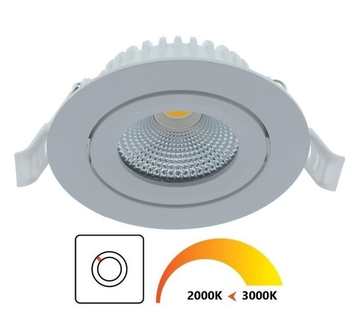 ULTRA SLIM LED INBOUWSPOT DIM TO WARM IP44 230V 5W 420LM WIT