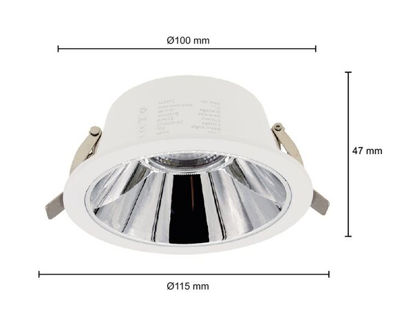 LED DOWNLIGHT KERBER CCT-SWITCH 230V 10W 800LM WIT