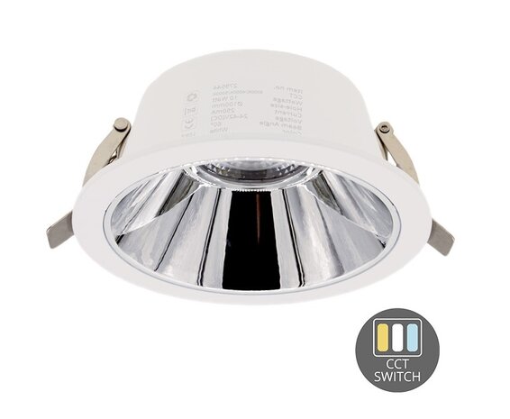 LED DOWNLIGHT KERBER Ø130MM CCT-SWITCH 230V 16W 1291LM WIT