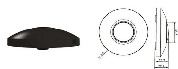 LED VLOERDIMMER ZWART 230V 0-50W 