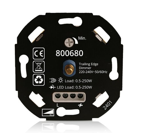 LED DIMMER FASEAFSNIJDING TRIAC 0,5-250W UNIVERSEEL