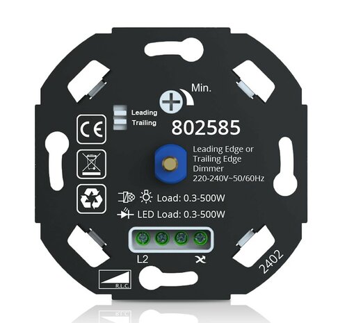 LED DIMMER FASE AF- & AANSNIJDING 0,5-500W UNIVERSEEL