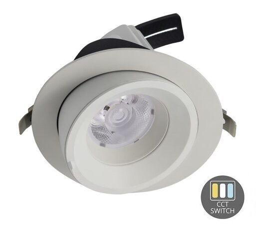 LED DOWNLIGHT KANTELBAAR 230V 15W 1650LM CCT-SWITCH