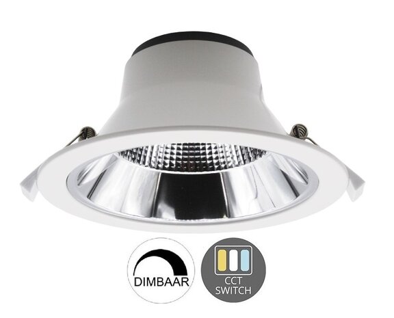 LED DOWNLIGHT 60° CCT-SWITCH & DIMBAAR 230V 15W 1394LM WIT