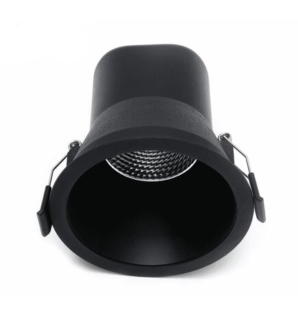 LED INBOUWSPOT 60° IP44 DIMBAAR 230V 9W 666LM ZWART