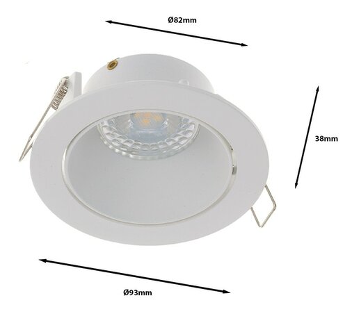 INBOUWARMATUUR DEEP WIT ALU RICHTBAAR GU10/MR16