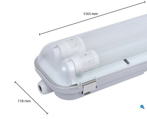 PREMIUM IP65 LED TL-ARMATUUR 150CM DUBBEL 230V T8 G13 