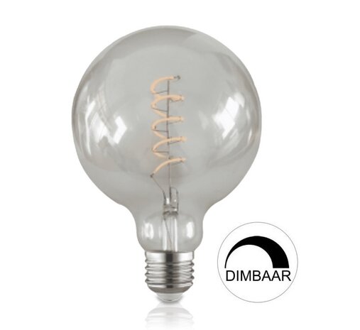 LED FILAMENT GLOBE G80 CLEAR DIMBAAR E27 4W 277LM 2400K 