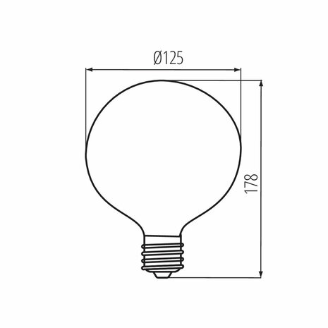 LED FILAMENT GLOBE G125 CLEAR DIMBAAR E27 4W 300LM 2400K 