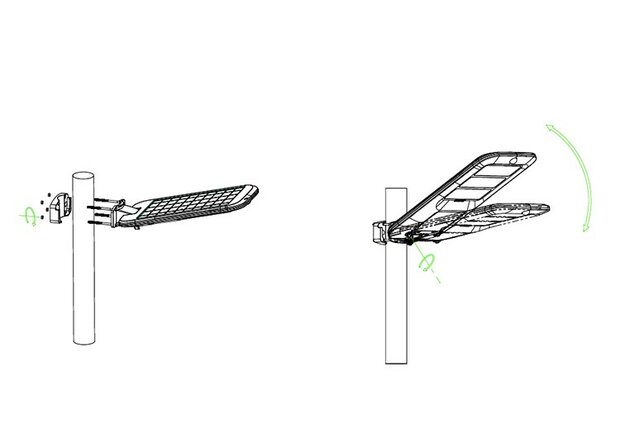 SOLAR LED STRAATLAMP SENSOR/REMOTE IP65 1800LM 6000K