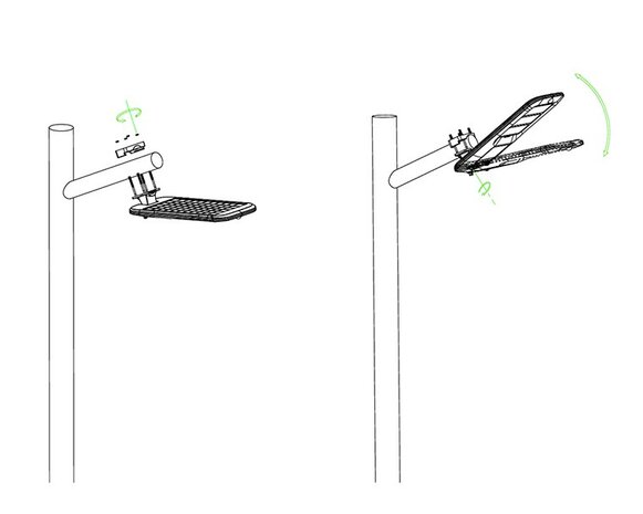 SOLAR LED STRAATLAMP SENSOR/REMOTE IP65 1800LM 6000K