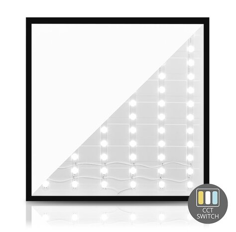 LED PANEEL BLACK 60X60CM UGR-19 CCT-SWITCH 230V 30W 3000LM 