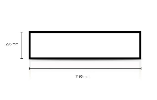 LED PANEEL BLACK 120X30CM UGR-19 CCT-SWITCH 230V 30W 4050LM 