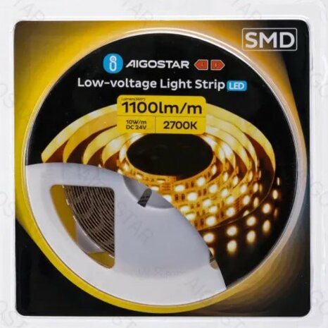 LED STRIP 120L/M. 24V/DC 10W/M. 2700K WARM WIT 