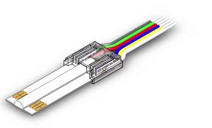 COB LED STRIP CONNECTOR VOOR 12-MM RGB+CCT COB STRIPS