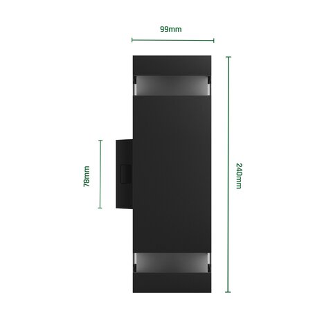 LED BUITENLAMP TORRE-RING UP/DOWN IP54 18W 1400LM CCT-SWITCH