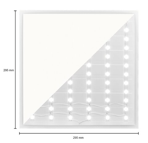 LED PANEEL 30X30CM UGR-23 CCT-SWITCH 230V 15W 1500LM 