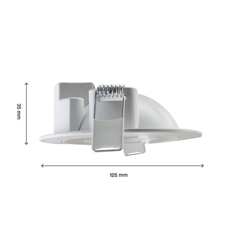 LED INBOUWSPOT 0-90° ZWENKBAAR 230V 6,5W 850LM CCT-SWITCH