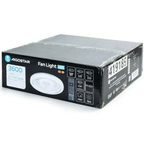 LED PLAFONDVENTILATOR 230V 40W 3600LM DIMBAAR & CCT-SWITCH 