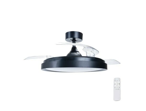 LED PLAFONDVENTILATOR ZWART 230V 50W 5600LM DIMBAAR 2700K/6500K