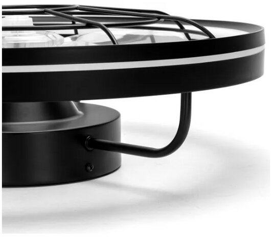 LED PLAFONDVENTILATOR MET LAMP ZWART 40W 4400LM DIMBAAR 2700K-6500K