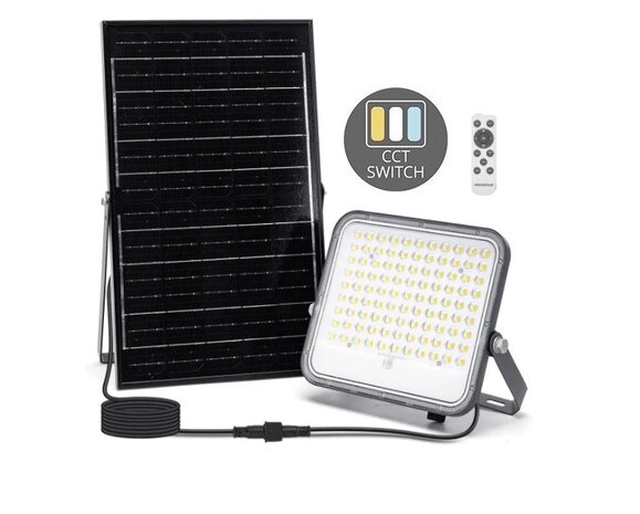 SOLAR LED VERSTRALER DIMBAAR & CCT-SWITCH 150W 1500LM 