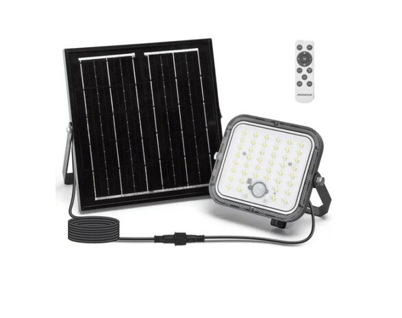 SOLAR LED VERSTRALER MET PIR SENSOR & REMOTE 80W 800LM 6500K 
