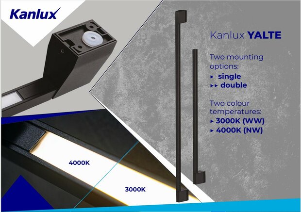 LINEAIRE LED WANDLAMP YALTE-D 330° ZWENKBAAR IP54 230V 8W 370LM 