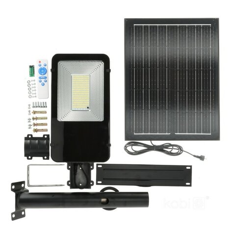 SOLAR LED STRAATLAMP SENSOR/REMOTE IP54 1100LM 4000K 