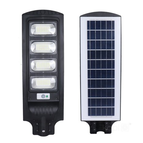 LED STRAATLAMP OP ZONNE-ENERGIE SENSOR/REMOTE 1100LM 6500K 
