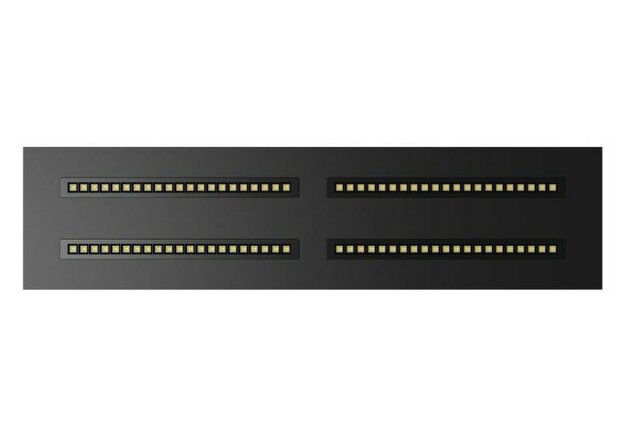 LED LOUVRE PANEEL ZWART 120X30CM UGR-16 POWER & CCT-SWITCH 
