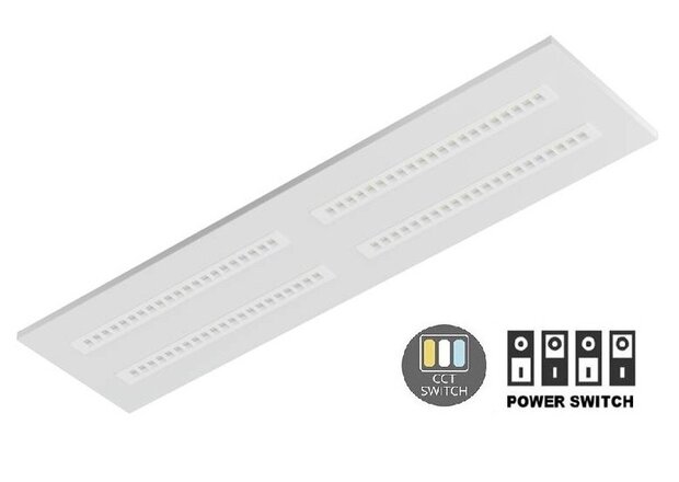 LED LOUVRE PANEEL WIT 120X30CM UGR-16 POWER & CCT-SWITCH 