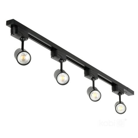 1-FASE TRACK SET NEXTRACK BLACK 1-METER - 4 X RAILSPOTS 