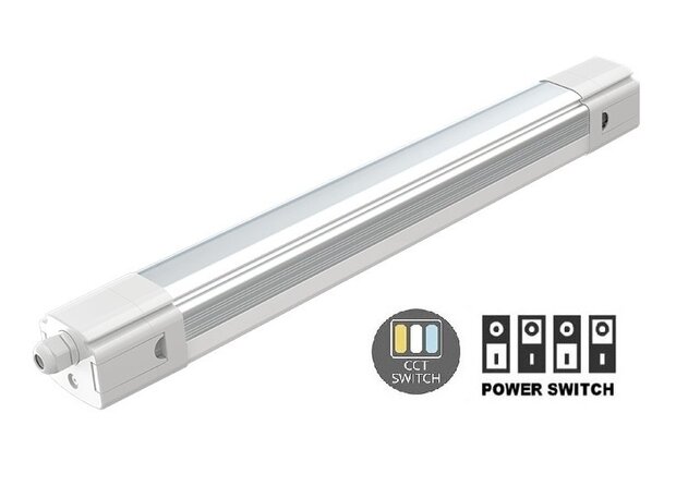 LED TRI-PROOF 150CM IP65 IK10 POWER & CCT-SWITCH 